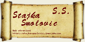 Stajka Smolović vizit kartica